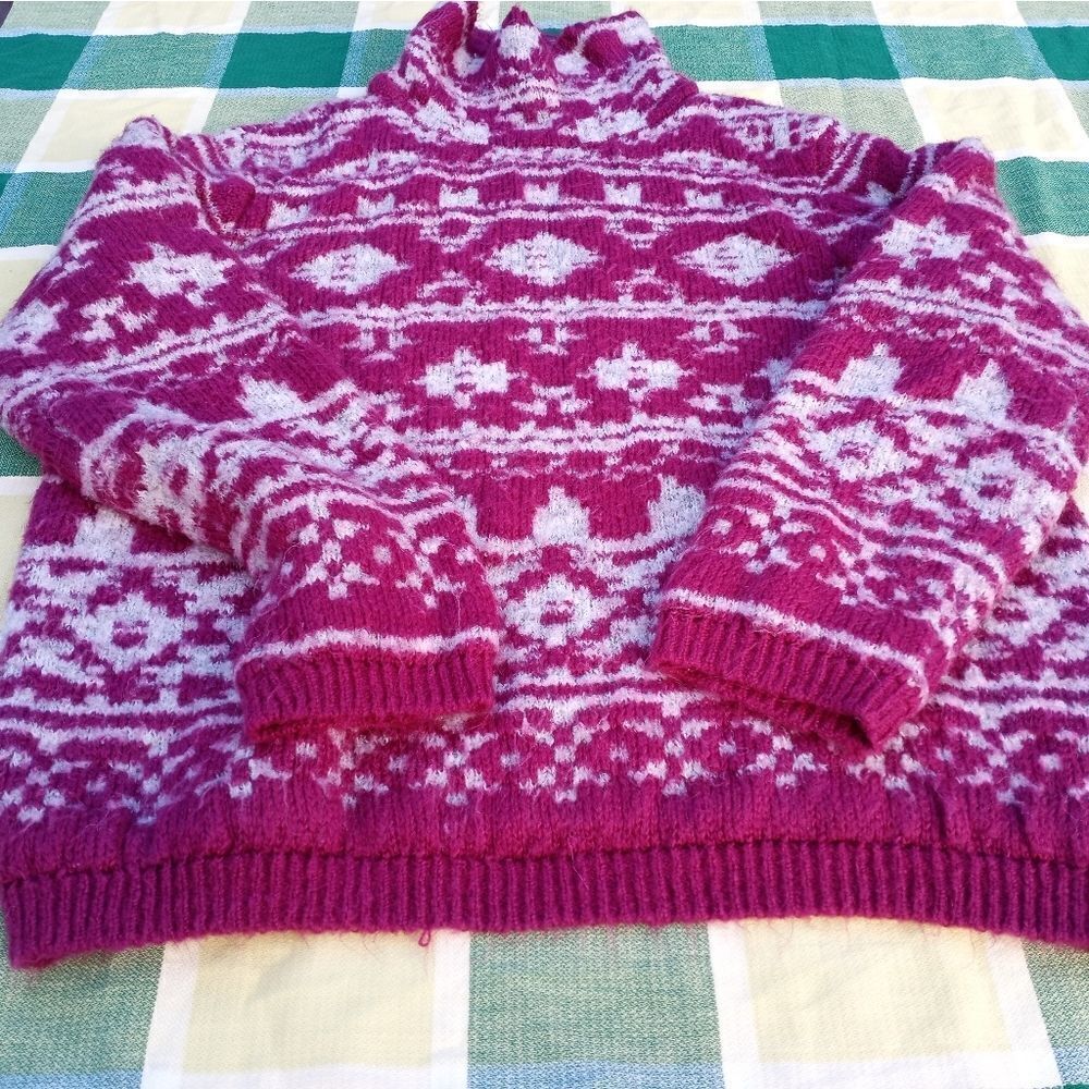 Sonoma Life Style XL Multicolored Longslvs Turtleneck Knitted Women's Sweater